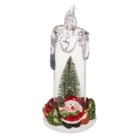 Bougie LED Décorative de Noël avec Dôme , Père Noël et Sapin, Illumination Festive pour Décoration Intérieure