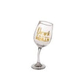 Verre à Eau en Verre Transparent avec Inscription Dorée, Style Élégant