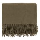 Écharpe Élégante en Laine, Style Frangé, Marron Foncé, Accessoire d'Hiver pour Adultes