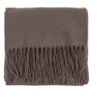 Écharpe Élégante en Laine, Style Frangé, Marron Foncé, Accessoire d'Hiver pour Adultes