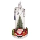 Bougie LED Décorative de Noël avec Dôme , Père Noël et Sapin, Illumination Festive pour Décoration Intérieure