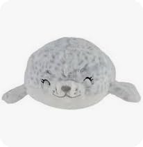 Peluche Bébé Phoque en Peluche Douce, Blanc, Jouet Animal Marin pour Enfants