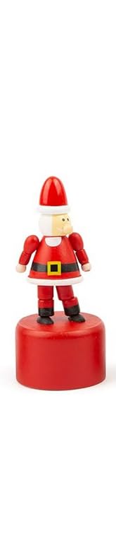 Figurine Décorative de Noël Dansante, Père Noël en Bois sur Base Verte, Ornement de Table Festif, Collection Hiver, Ensemble de 4 Pièces