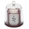 Bougie parfumee Ambre sous cloche avec bijou