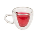 2 Tasses à Thé Double Paroi en Verre, Design Thermique Transparent, Verre Borosilicate avec Poignée, Pour Boissons Chaudes