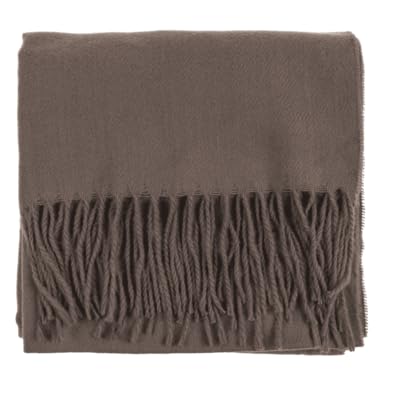 Scarf Premium Écharpe Femme en Laine, Bordeaux, Style Élégant avec Franges, Accessoire Mode Hiver