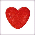 Décoration Cœur Rouge en Relief, Forme de Cœur, Finition Texturée, Thème Saint-Valentin lumineux