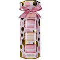 Coffret Cadeau Bath Fizzer Macarons, Thème Célébration, Tea Rose et Velvet, Lot de 3