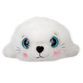 Générique Peluche Phoque Blanc en Doux Tissu, Animal en Peluche Mignon avec Grands Yeux Bleus, Jouet pour Enfants