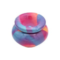 Cendrier Multicolore, Silicone, Design Rond, Motif Tie-Dye Rose Bleu Orange