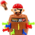 Mini Jeu d'Arcade Pirate Fou en Tonneau, Jeu de Frappe le Pirate, 9 x 9 x 12,5 cm