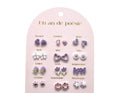 Boucles d'Oreilles pour Un An, 12 Paires de Boucles d'Oreilles Mensuelles, Thème Saisonnier, Janvier à Décembre