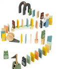 Dominos en Bois, Jeu Éducatif pour Enfants, Design Coloré avec Motifs Animaux, Collection Douce