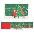 Cartes de Noël , porte billets, Collection de Cartes-Cadeaux Festives, Illustrations Animées avec Père Noël et Animaux, Style Traditionnel, Texte en Français
