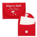 Pochettes Cadeaux de Noël en Feutrine, Enveloppes Décoratives, Rouge et Vert avec Messages Festifs, Pour Cartes et Etrennes