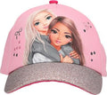 Casquette pour Filles, Style Décontracté en Rose avec Visière Pailletée Argentée, Accessoire Mode Enfant