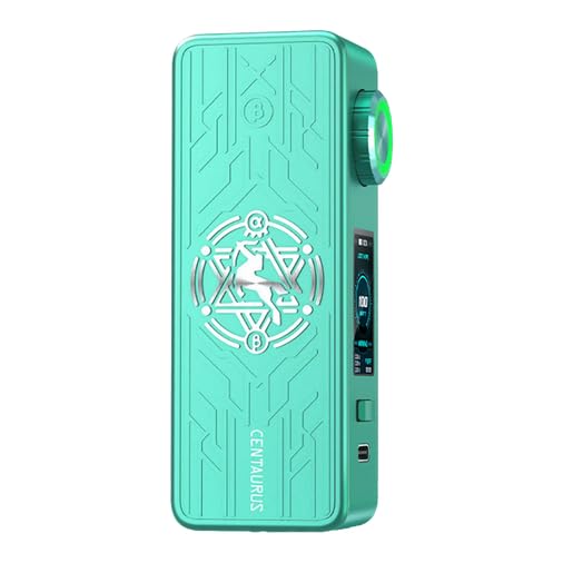 Centaurus M100 Mod Électronique, Boîtier Rectangulaire en Alliage, Design Vintage et Moderne, Panneaux Amovibles en Turquoise, Bleu et Rose, Noir. Sans Accu et Clearomiseur.