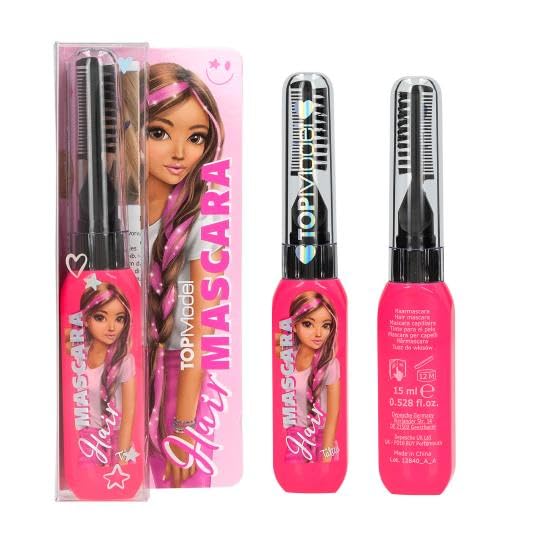 Mascara Pour Cheveux, Kit de 3 Couleurs Temporaires, Rose, Bleu, Violet, Pour Enfants et Adolescents, Avec Brosse Intégrée