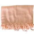 Sarong Balinais Artisanal en Viscose, Blanc, Rose, Pêche, Brun, turquoise 180x115 cm, Style Plage d'Été avec Franges Décoratives (Brun)