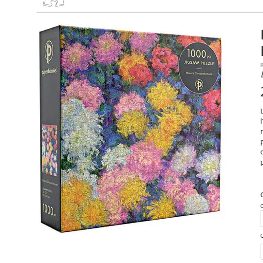Puzzle 1000 Pièces, Collection d'Art, Chrysantheme, O. celeste et O. de feu