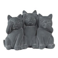 Statuette Décorative de 3 Chats, Figurine en Gris, Art de Maison