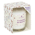 BOUGIE PARFUMEE-220G-POT EN VERRE-UN INSTANT DE DOUCEUR