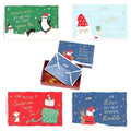 boite cadeau , Collection Hiver avec Motifs Pingouins et Bonhommes de Neige, Design Joyeux Noël en Français