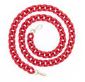 Bandoulière pour Téléphone en Chaîne Rouge, Style Maillons Larges, Fermoirs Dorés