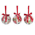 Boules de Noël Décoratives Casse-Noisette, Ornements de Sapin en Plastique avec Ruban Rouge, Collection Classique,