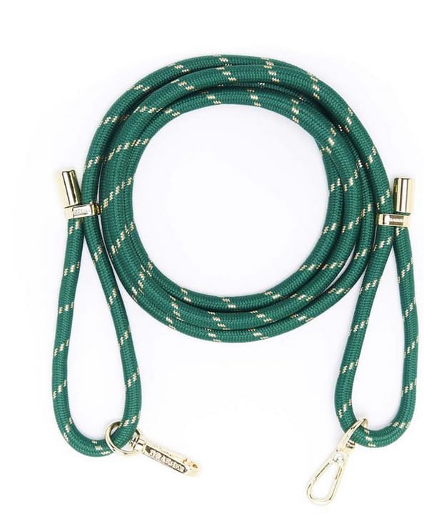 Cordon Tressé pour Téléphone Portable, Style Marin, 2 Couleurs Disponibles - Vert ou Marron, Mousquetons Dorés