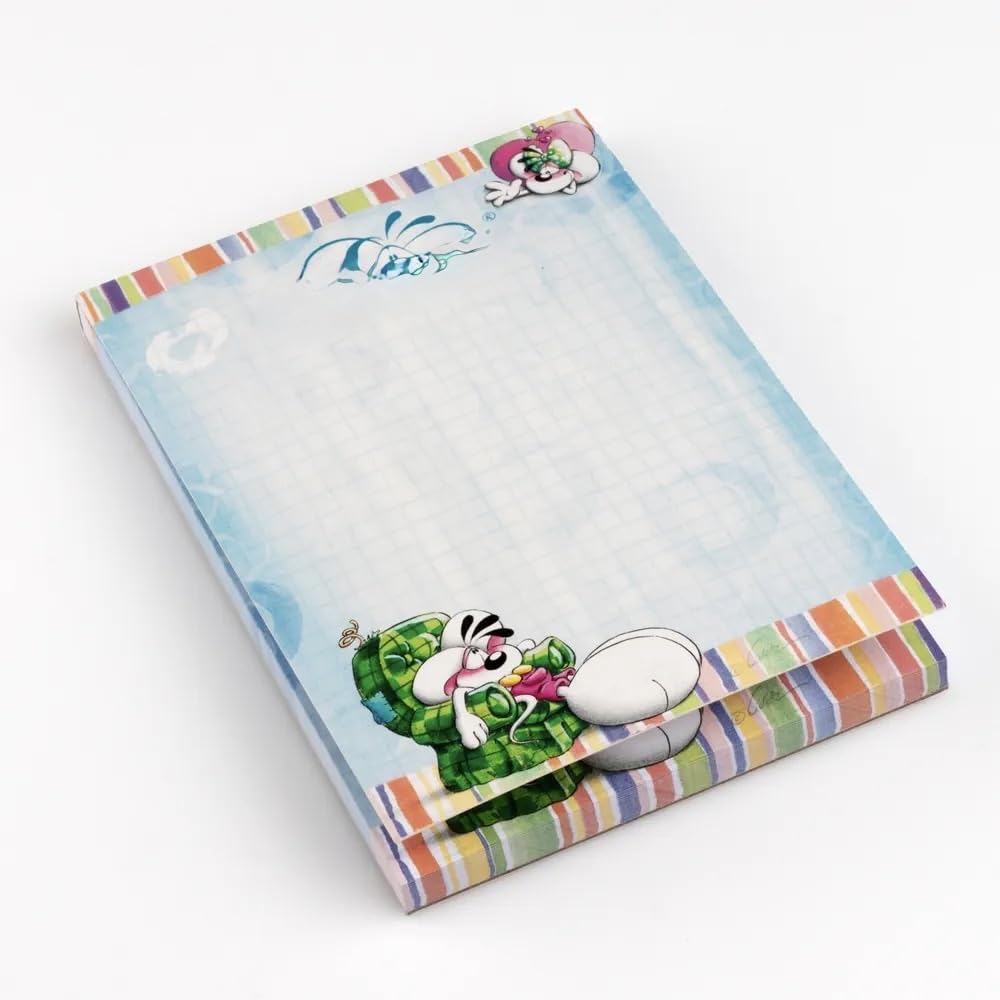 Bloc-Notes Parfumé A6, Rose, Motif Souris Artiste avec Cœur, Papeterie Fantaisie