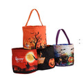 Sac de Bonbons Halloween Décoratif, Panier de Récolte Citrouille, Orange et Noir, Design Fantôme et Chauve-Souris, pour Collecte de Friandises
