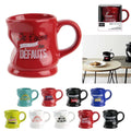 Mug Déformé Humoristique, Tasse à Café avec Design Ondulé Original