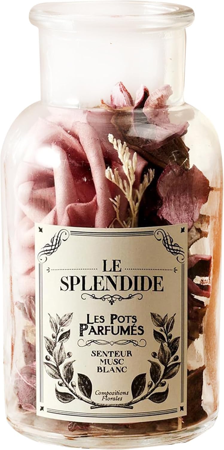 Linnea Pot pourri Les Pots PARFUMES Le Splendide Rose Senteur musc Blanc