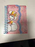 Cahier Spirale Rose avec Personnage Animé, Couverture Cartonnée, Thème Fantaisie pour Enfants A6