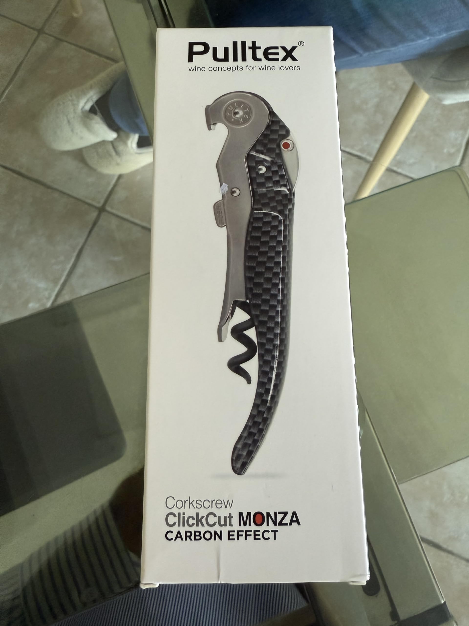 Tire-Bouchon Click Cut Monza, Acier Inoxydable, Gris, 18.6 x 12 x 2.3 cm, gris
