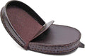 Croute de Cuir Porte-Monnaie Compact en Cuir Noir, Design Semi-Circulaire, Style Classique, Fermeture à Pression