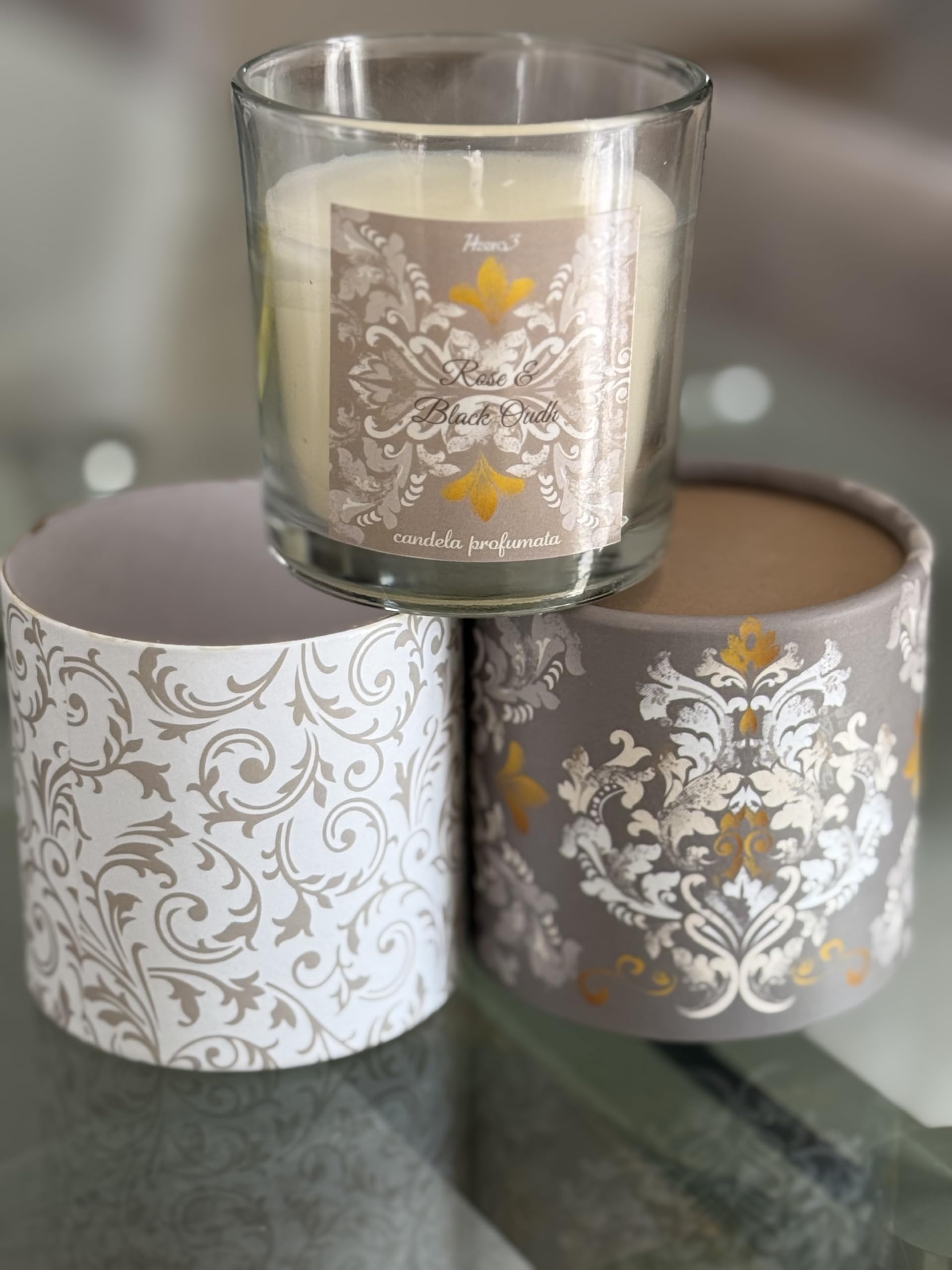Bougie parfumée Rose et Black Oudh