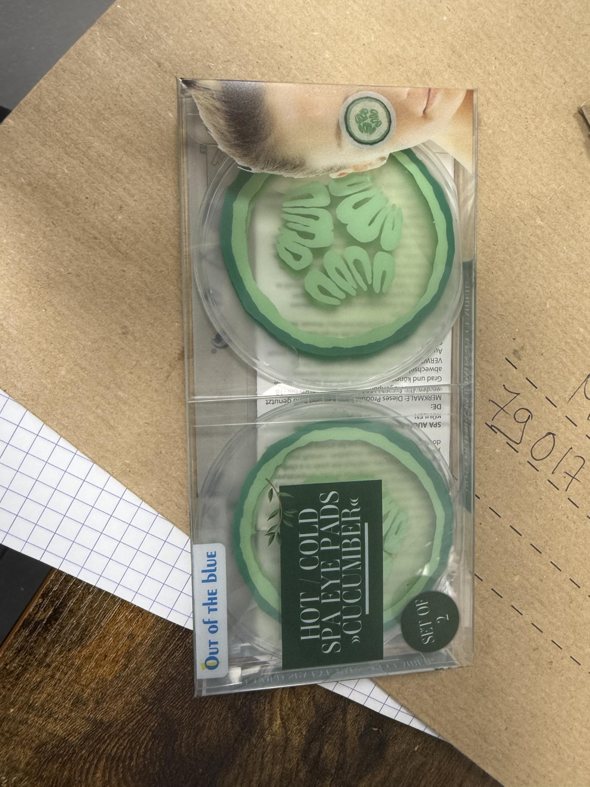 Coussinets pour les Yeux au Concombre, Masque Rafraîchissant, Vert
