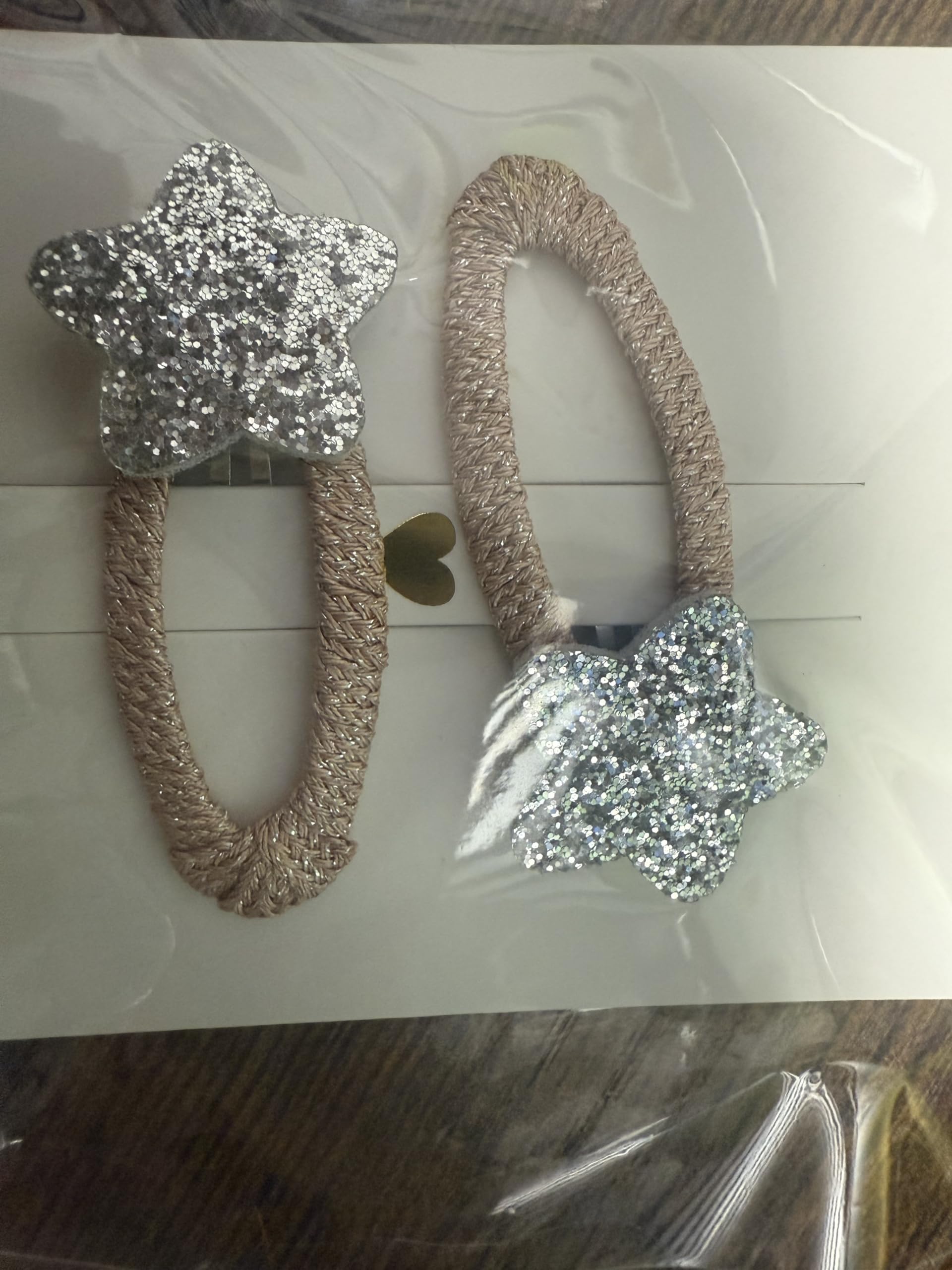 Barrettes à Cheveux pour Filles, Licorne et Étoile Paillettes, Rose et Argenté,