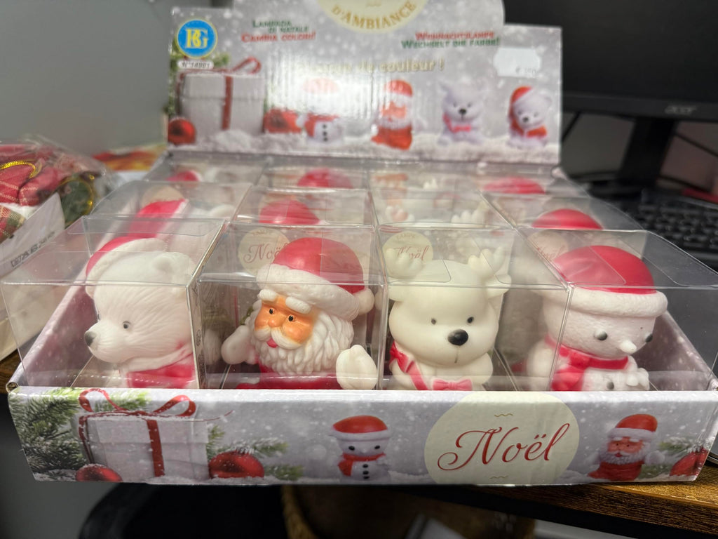 Lanterne de fetes de fin d'anneen Décorative avec Ours en Peluche, Collection Festive, Blanc et Rouge, Illumination pour Décoration de Fêtes