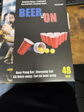 Jeu de Beer Pong, Set de Gobelets Rouges avec Balles de Ping-pong, 48 Pièces