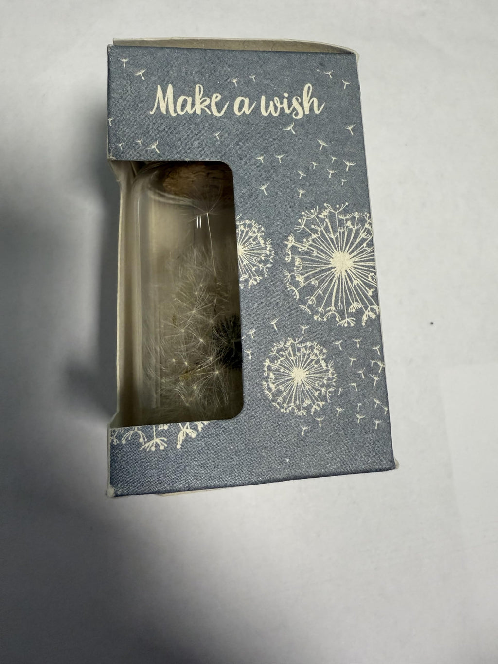 Boule à Vœux Décorative en Verre avec Graines de Pissenlit, Boîte Cadeau Make a Wish