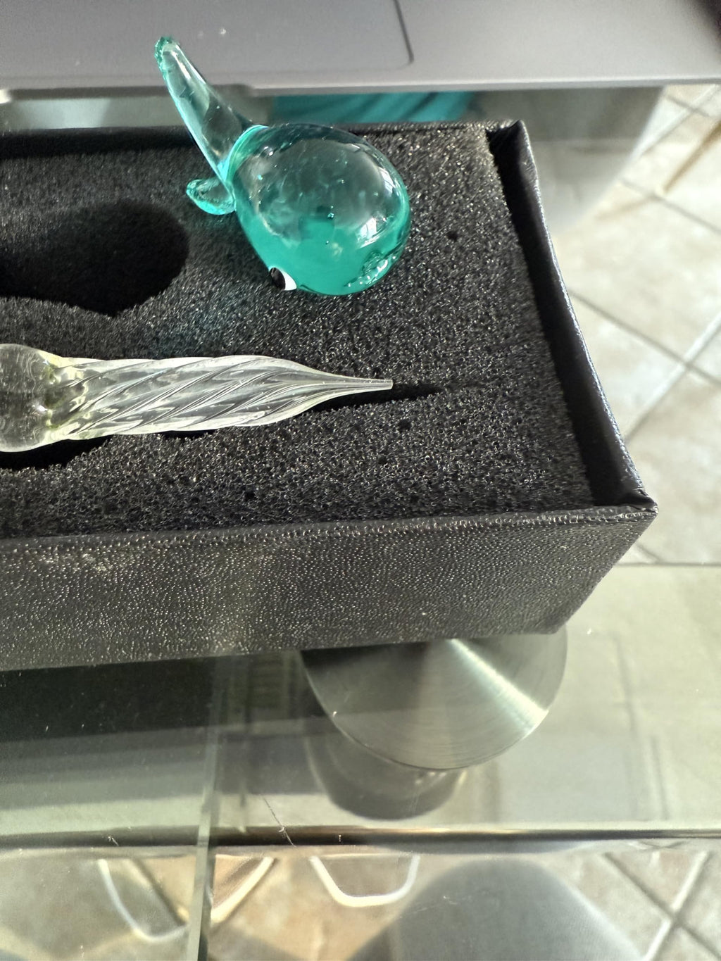 Plume en verre soufflée