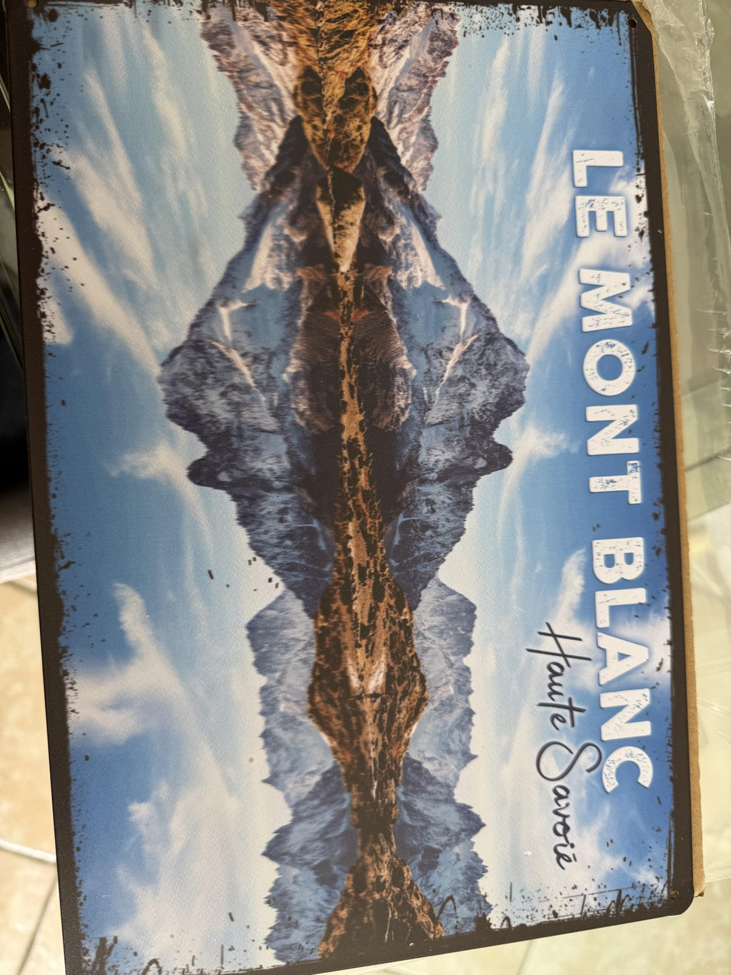 Plaque fer Mont blanc Haute-Savoie