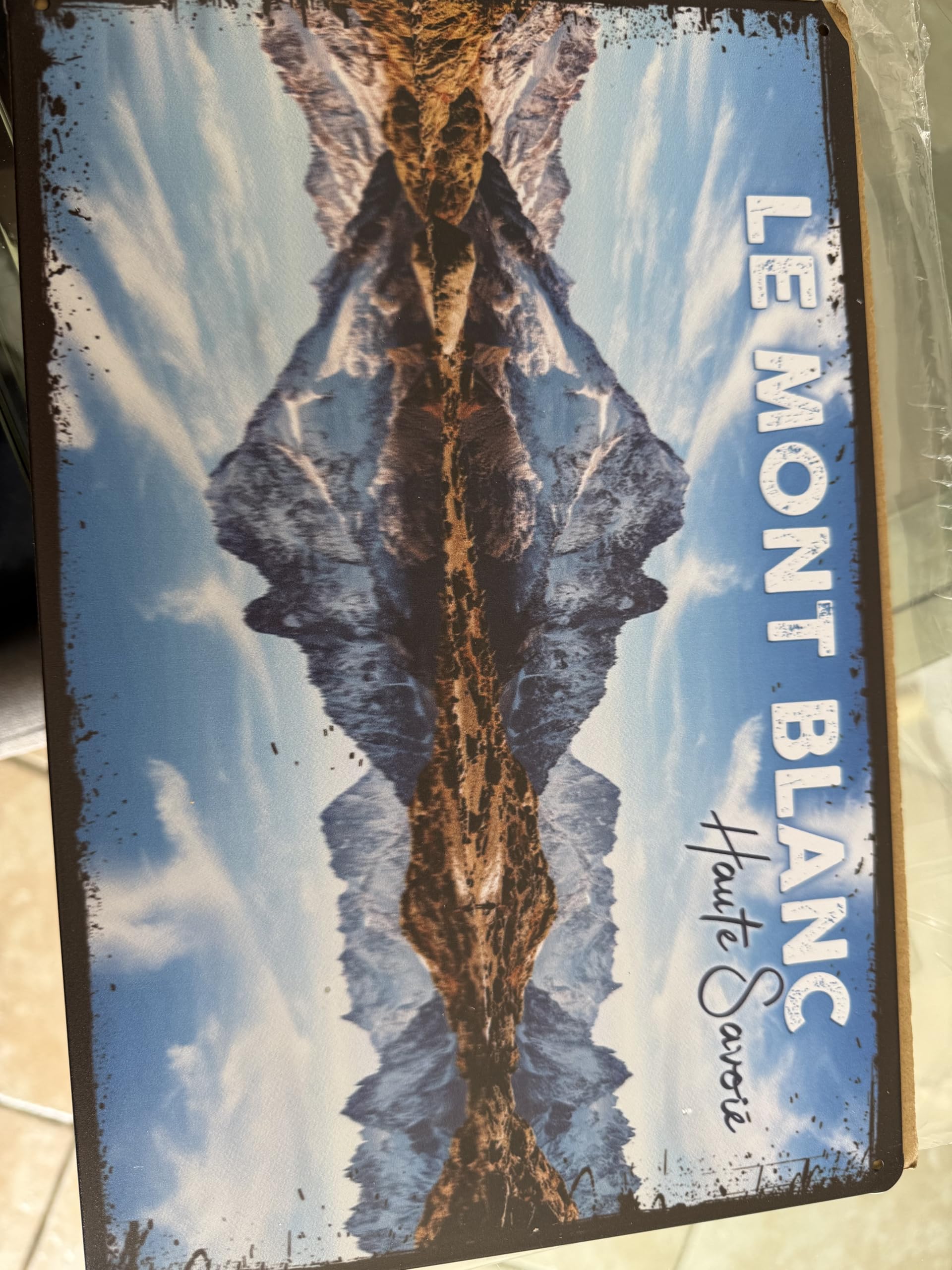 Plaque fer Mont blanc Haute-Savoie