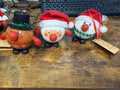Boules de Noël LED Décoratives, Ornements Lumineux en Forme de pere noel, Bonhomme de Neige et Renne, Collection Festive pour Sapin de Noël