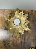 Porte bougie de noël doré