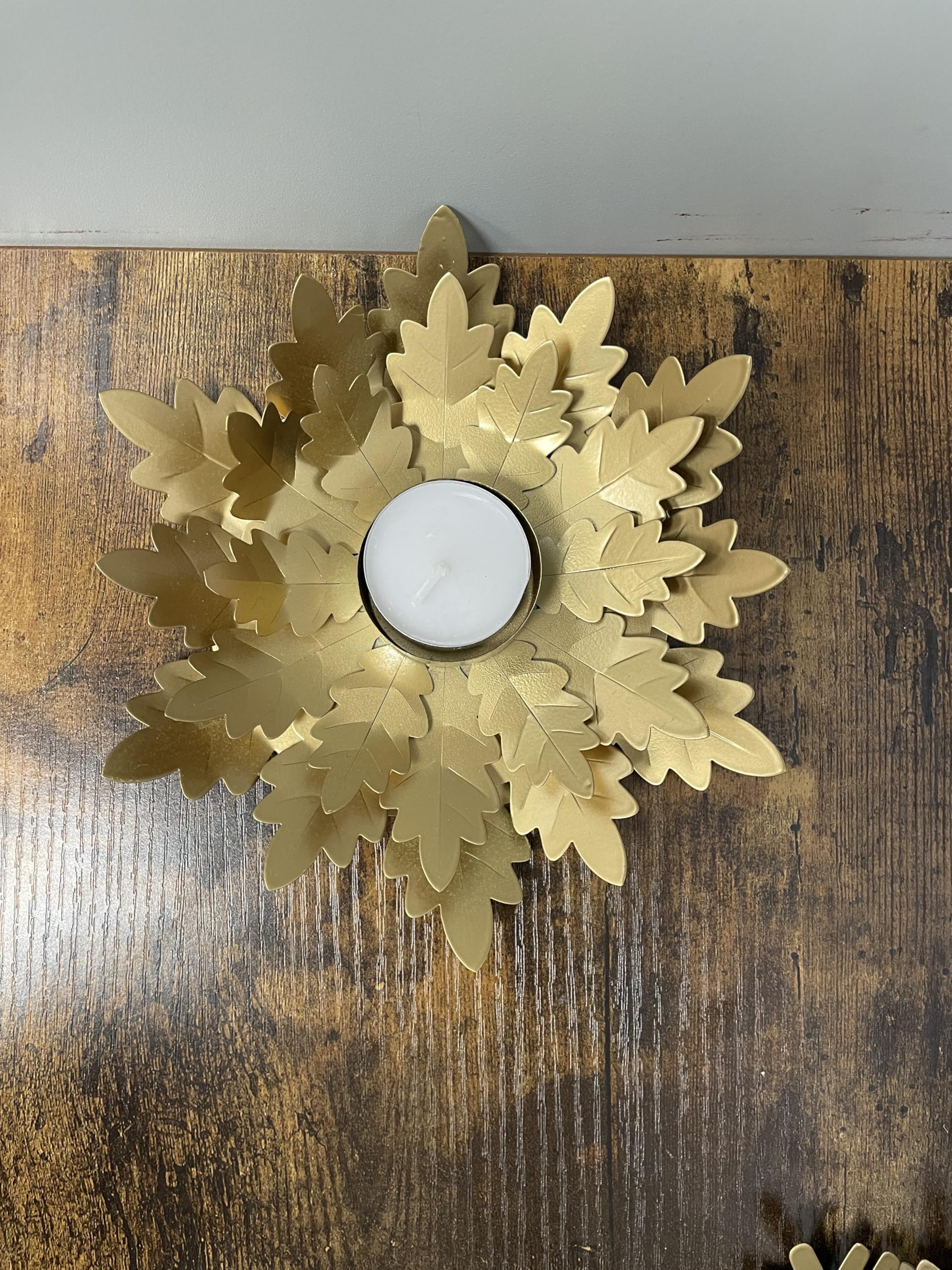 Porte bougie de noël doré