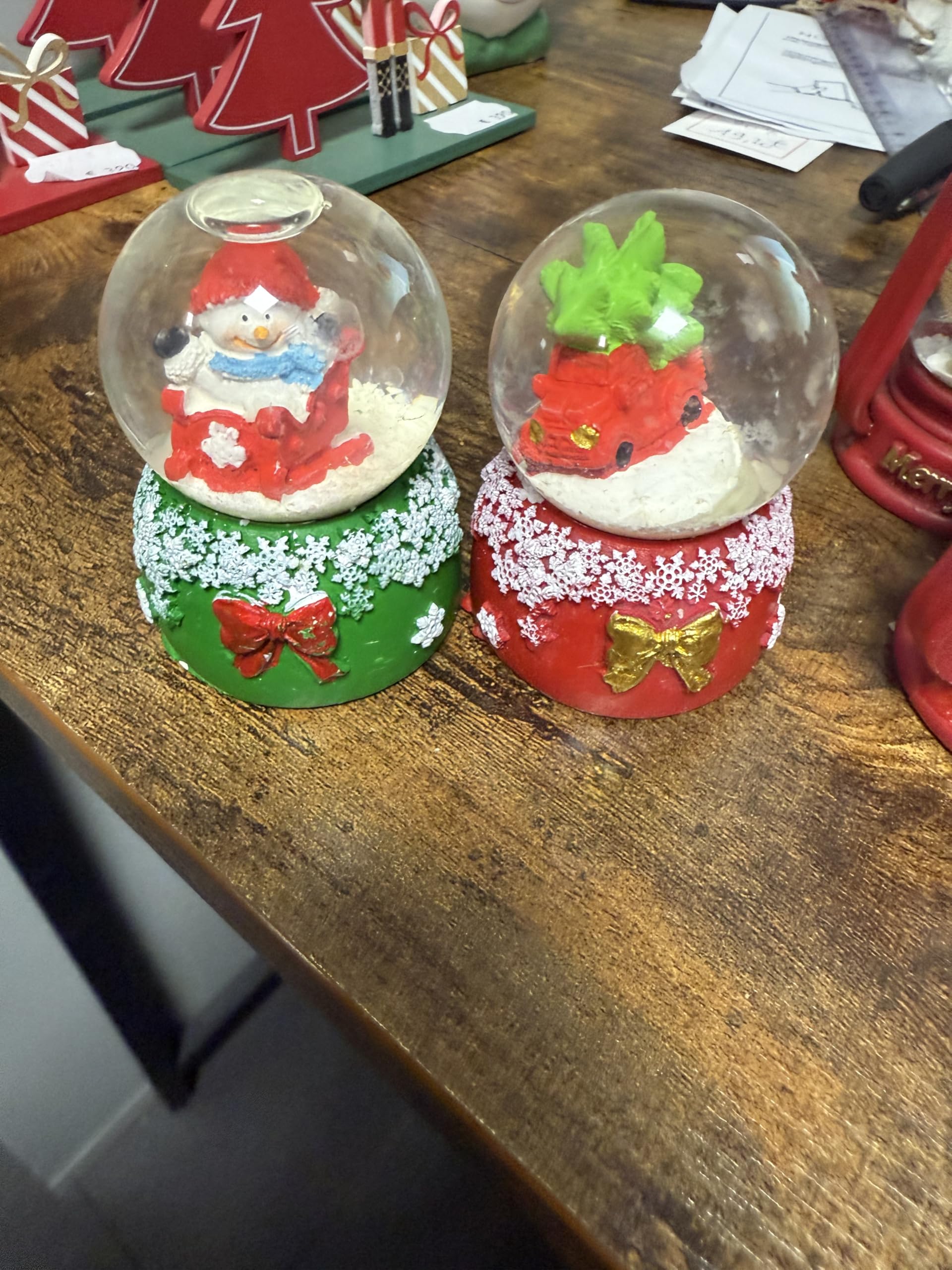 Petite Boule de Neige Décorative, Ornement Sphérique pour Décoration d'Intérieur